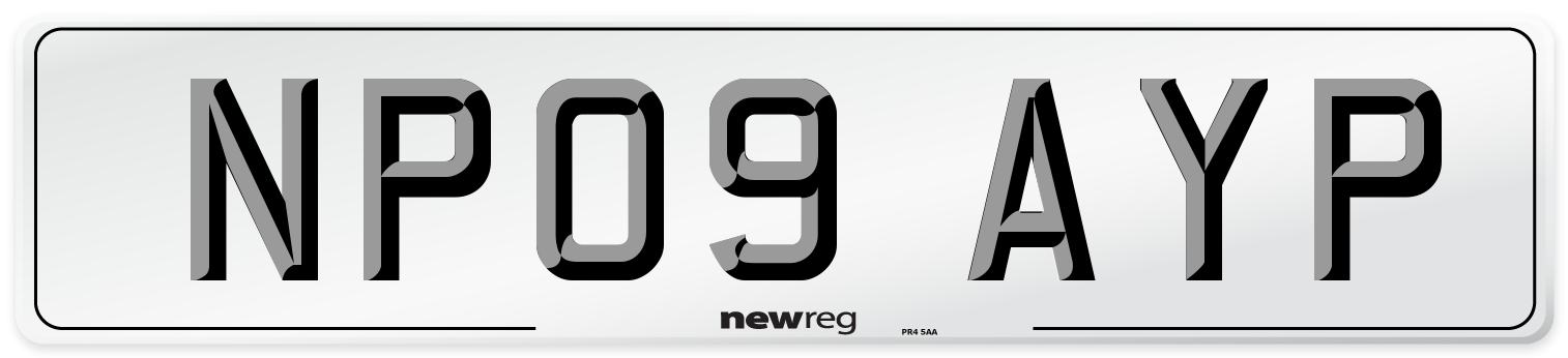 NP09 AYP Number Plate from New Reg